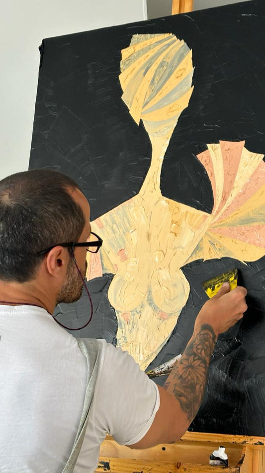 El Proceso Creativo: Óleo, Espátula y la Construcción de Texturas